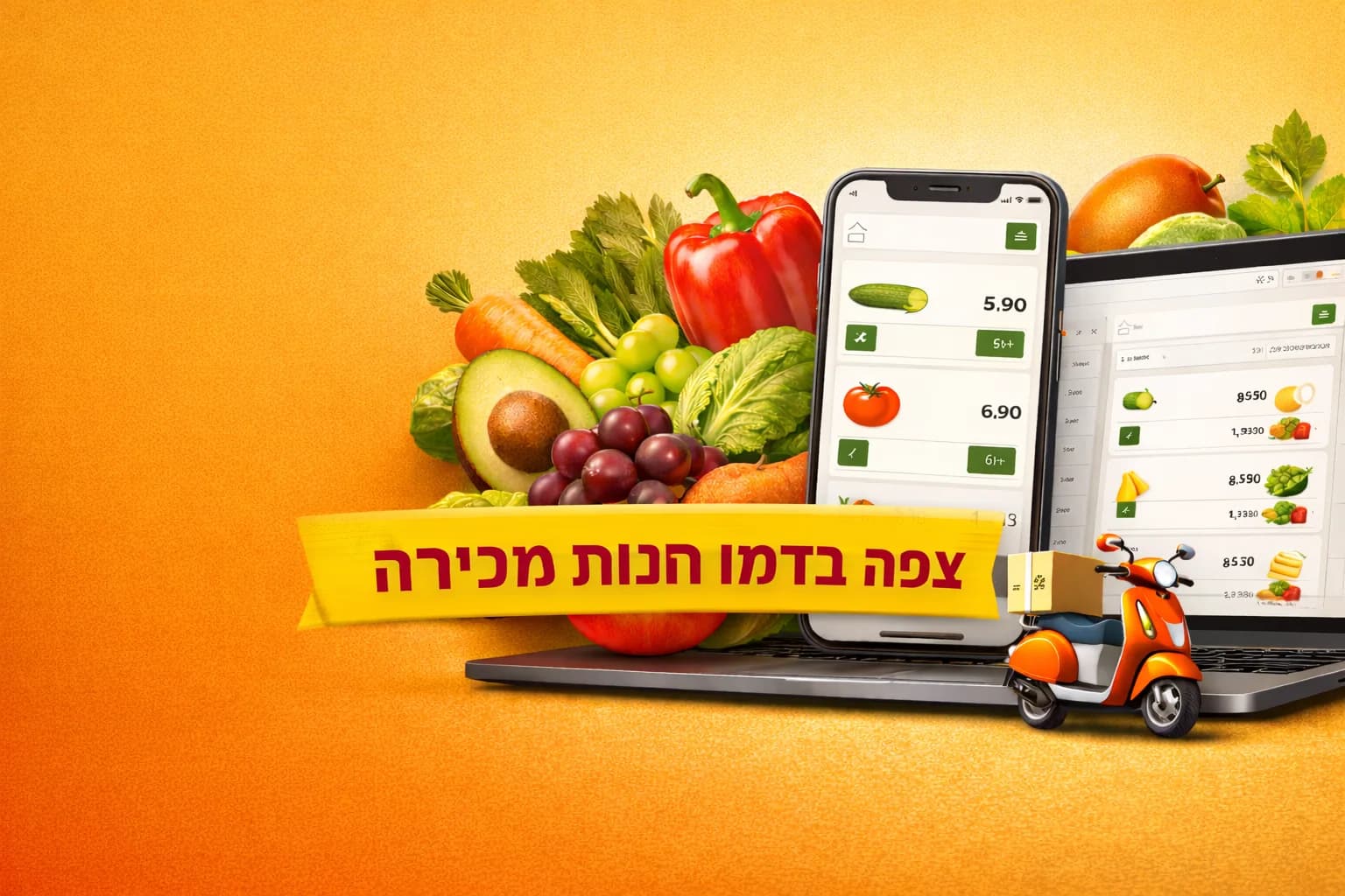 תצוגת חנות לדוגמה במובייל